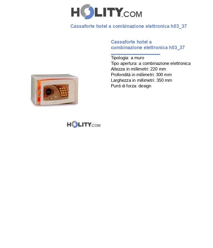 Cassaforte hotel a combinazione elettronica h03_37