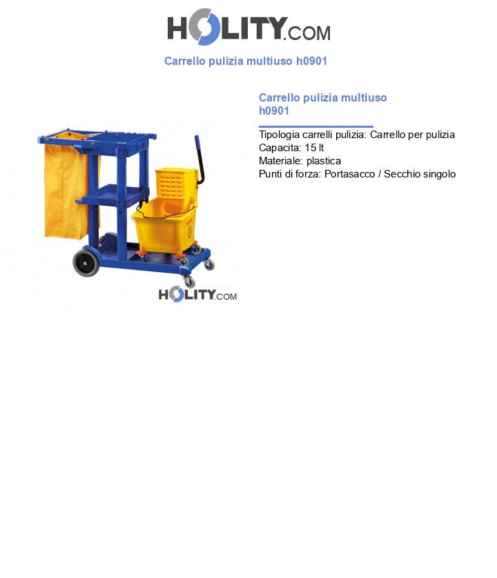 Carrello pulizia multiuso h0901