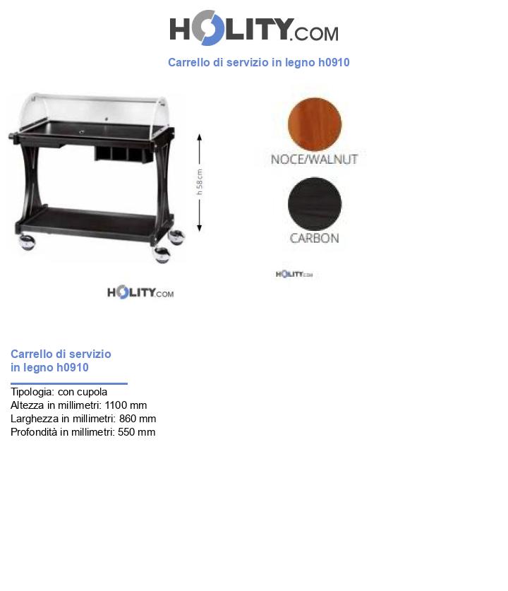 Carrello di servizio in legno h0910