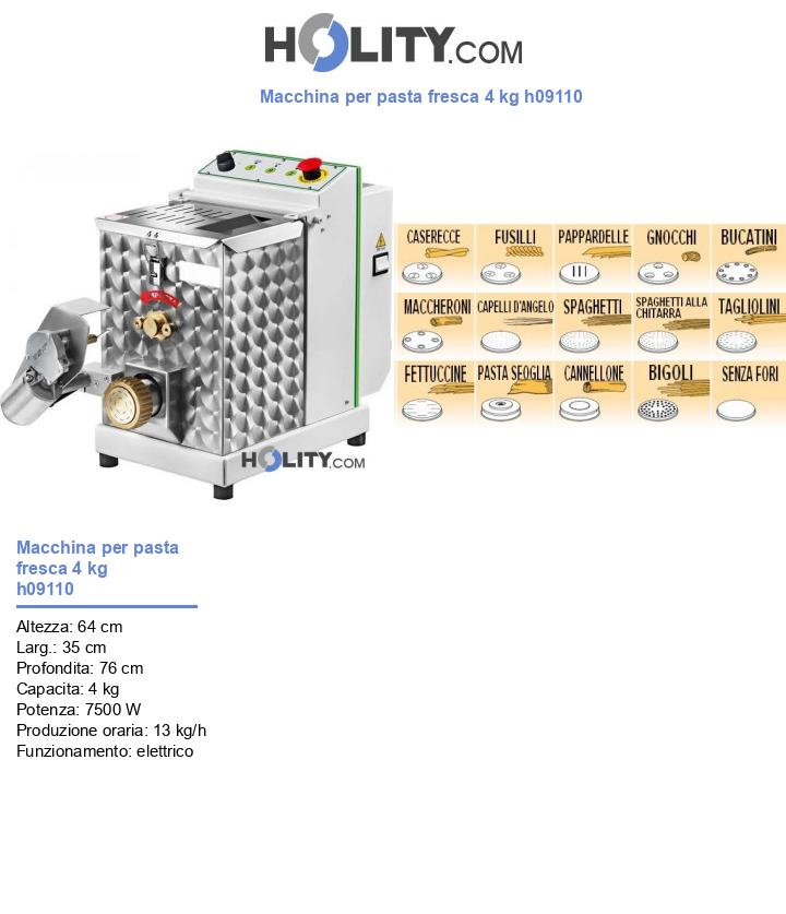 Macchina per pasta fresca 4 kg h09110