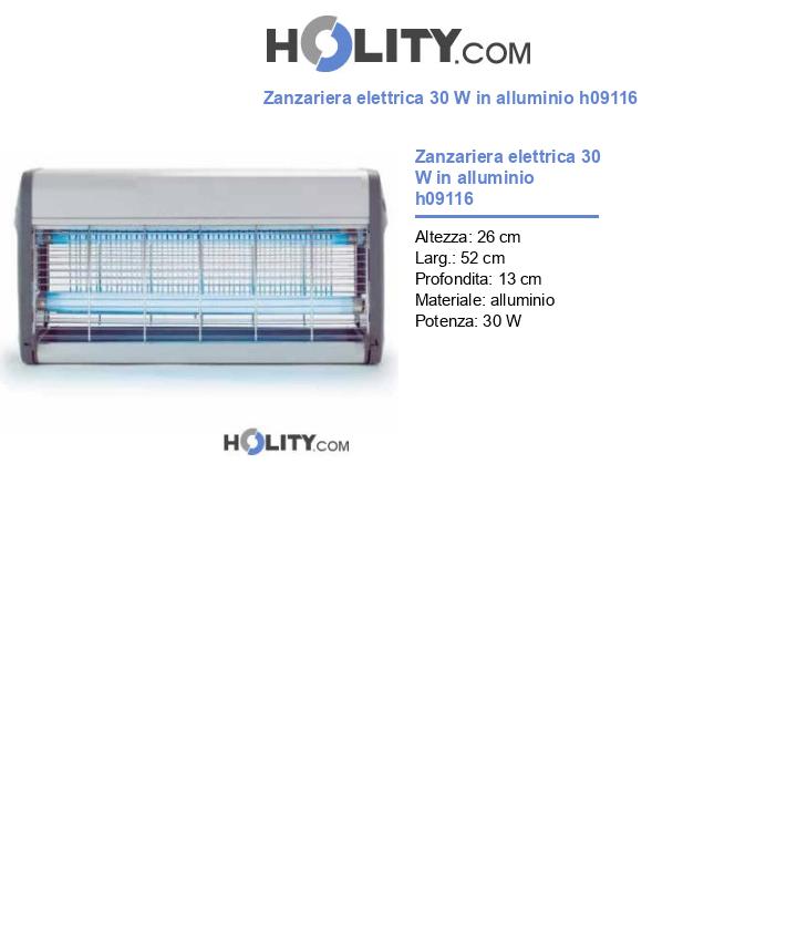 Zanzariera elettrica 30 W in alluminio h09116