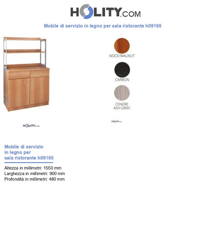 Mobile di servizio in legno per sala ristorante h09165