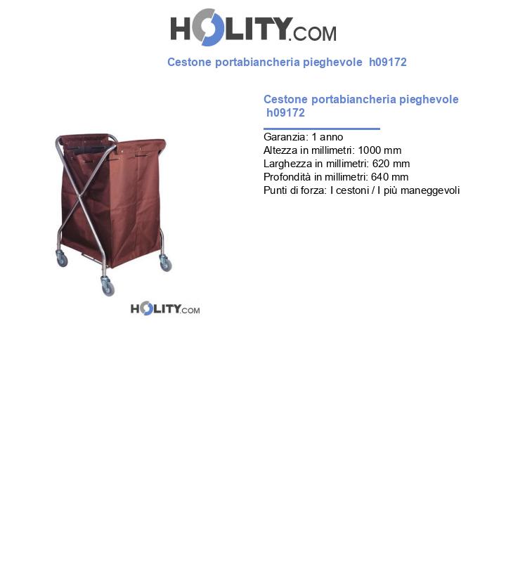 Cestone portabiancheria pieghevole  h09172