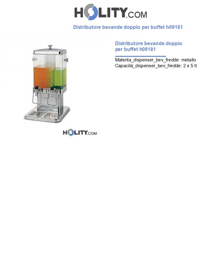 Distributore bevande doppio per buffet h09181