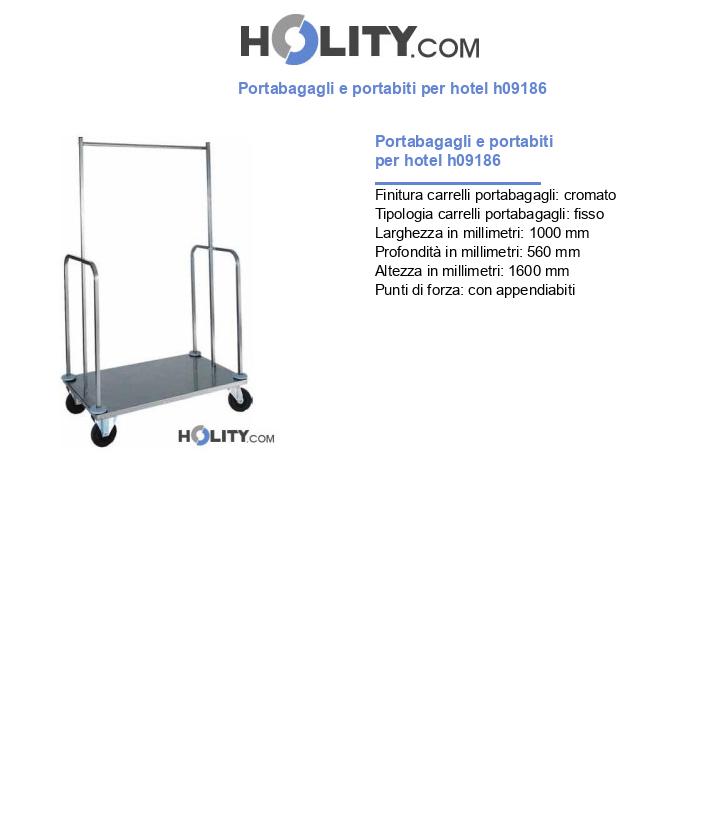 Portabagagli e portabiti per hotel h09186