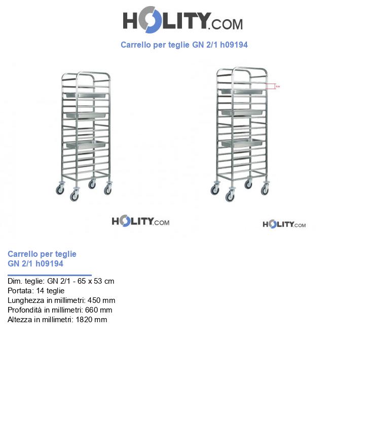 Carrello per teglie GN 2/1 h09194
