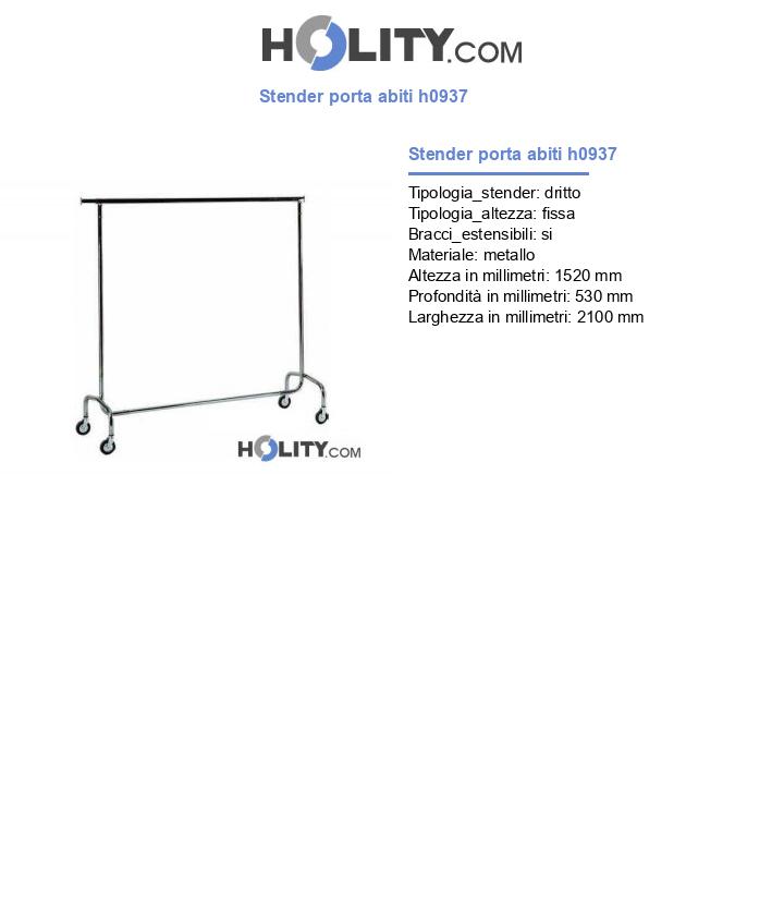 Stender porta abiti h0937