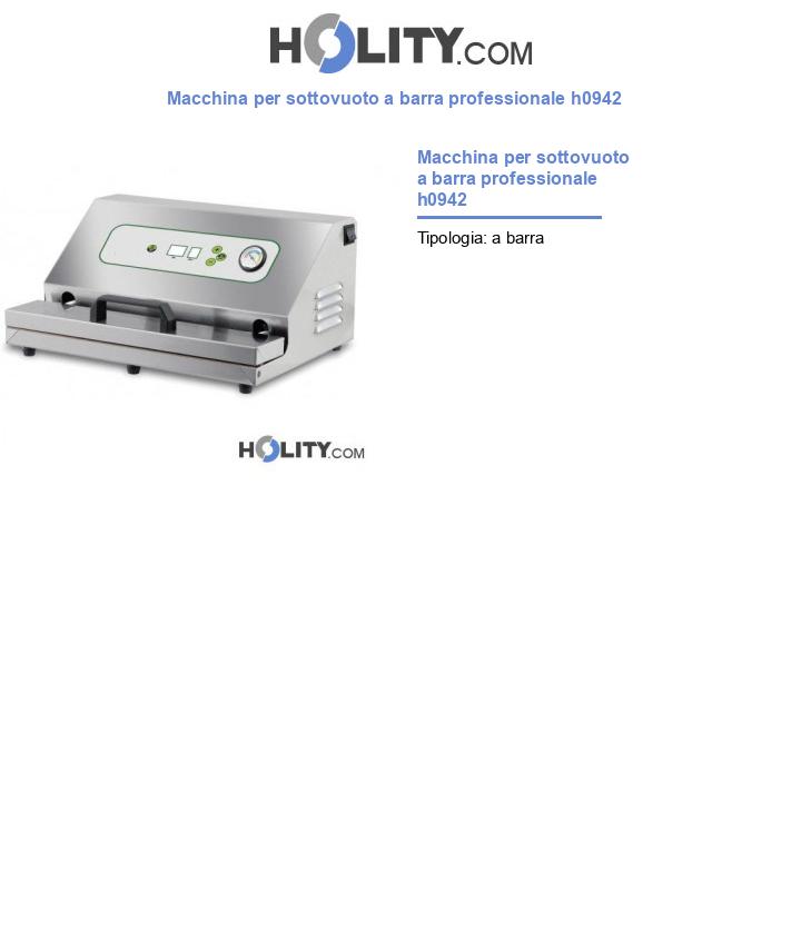 Macchina per sottovuoto a barra professionale h0942