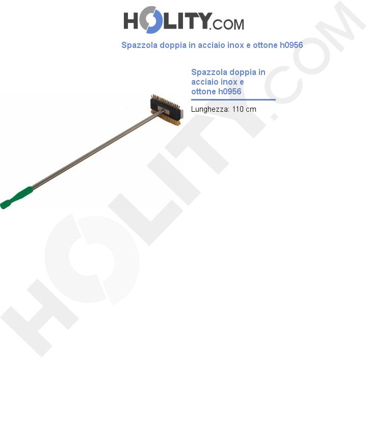Spazzola doppia in acciaio inox e ottone h0956