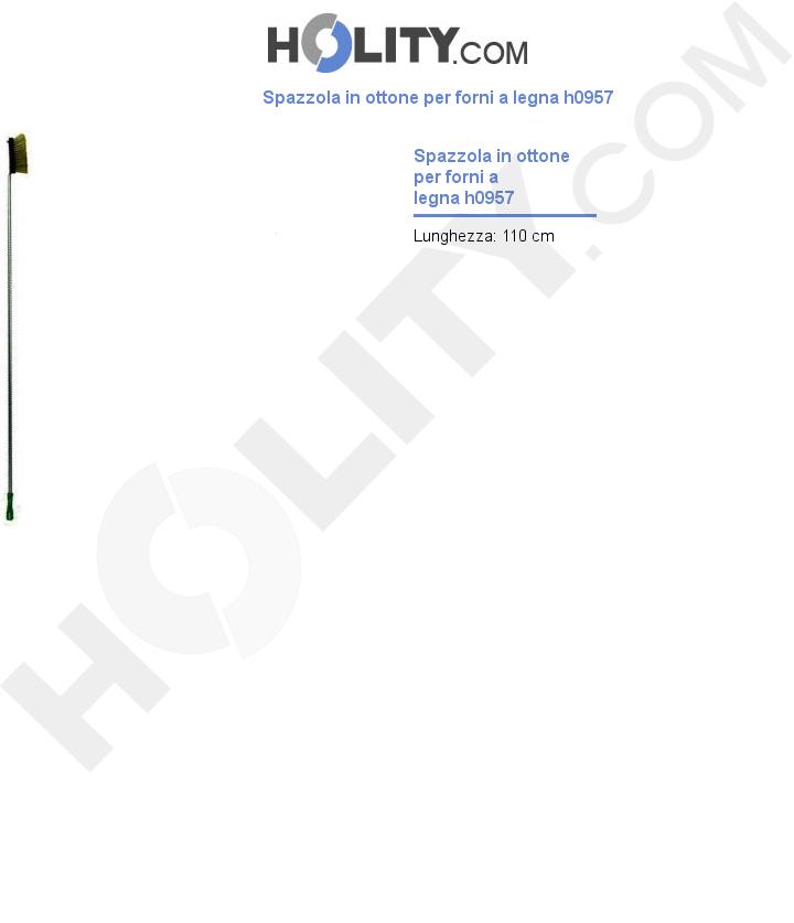 Spazzola in ottone per forni a legna h0957