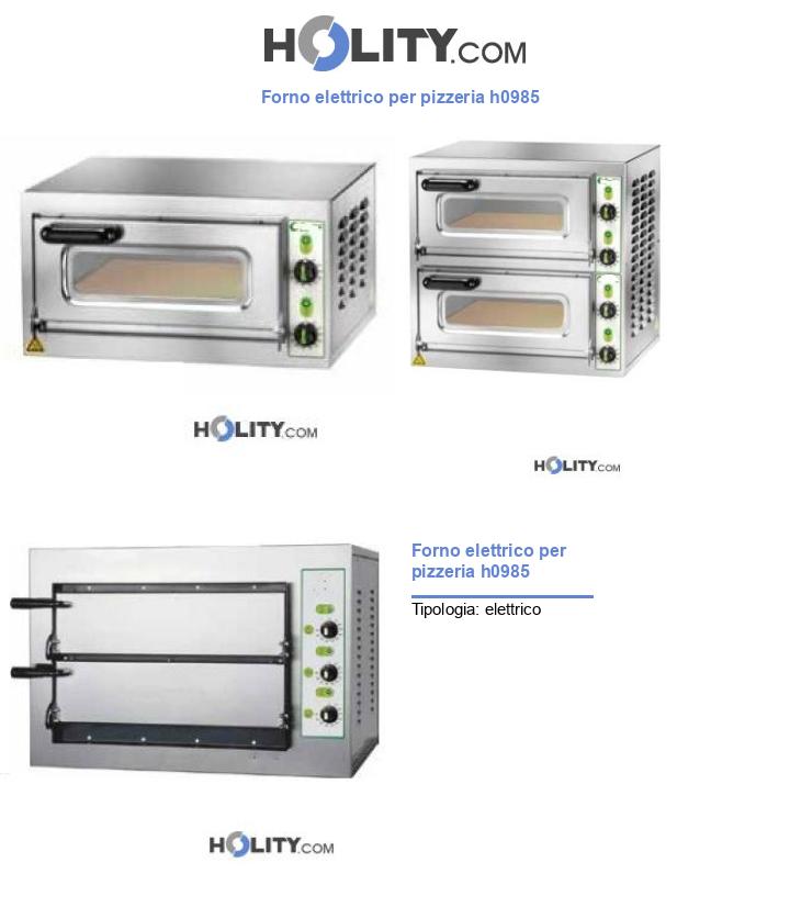 Forno elettrico per pizzeria h0985