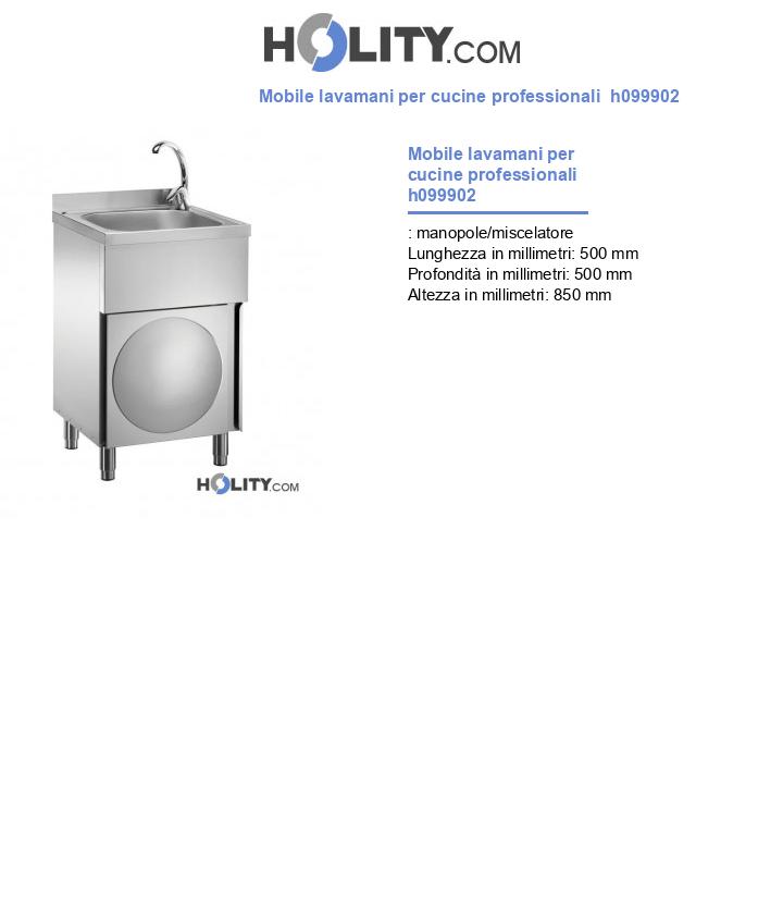Mobile lavamani per cucine professionali  h099902