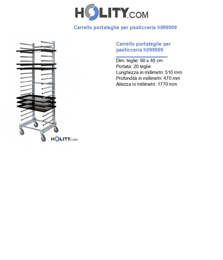 Carrello portateglie per pasticceria h099909