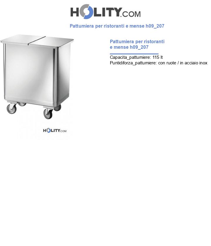 Pattumiera per ristoranti e mense h09_207