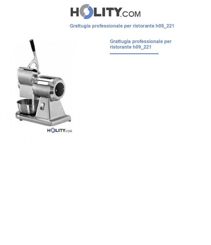 Grattugia professionale per ristorante h09_221