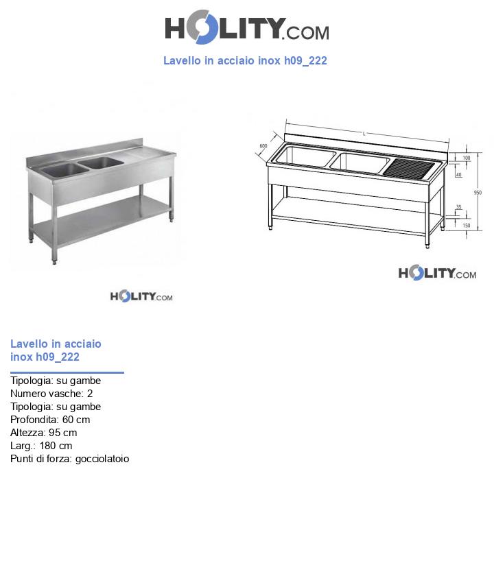 Lavello in acciaio inox h09_222