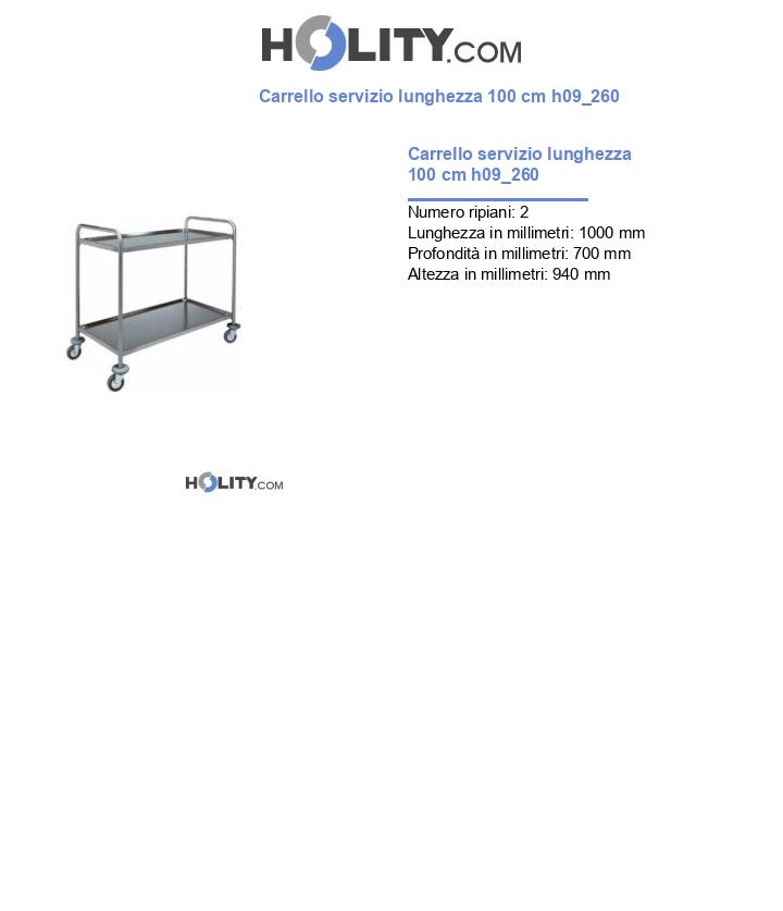 Carrello servizio lunghezza 100 cm h09_260