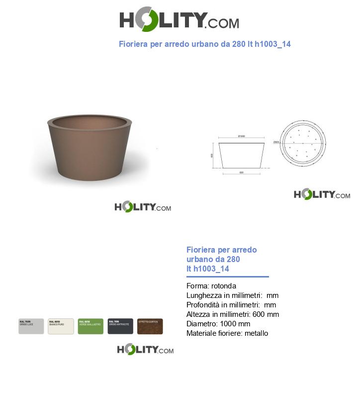 Fioriera per arredo urbano da 280 lt h1003_14