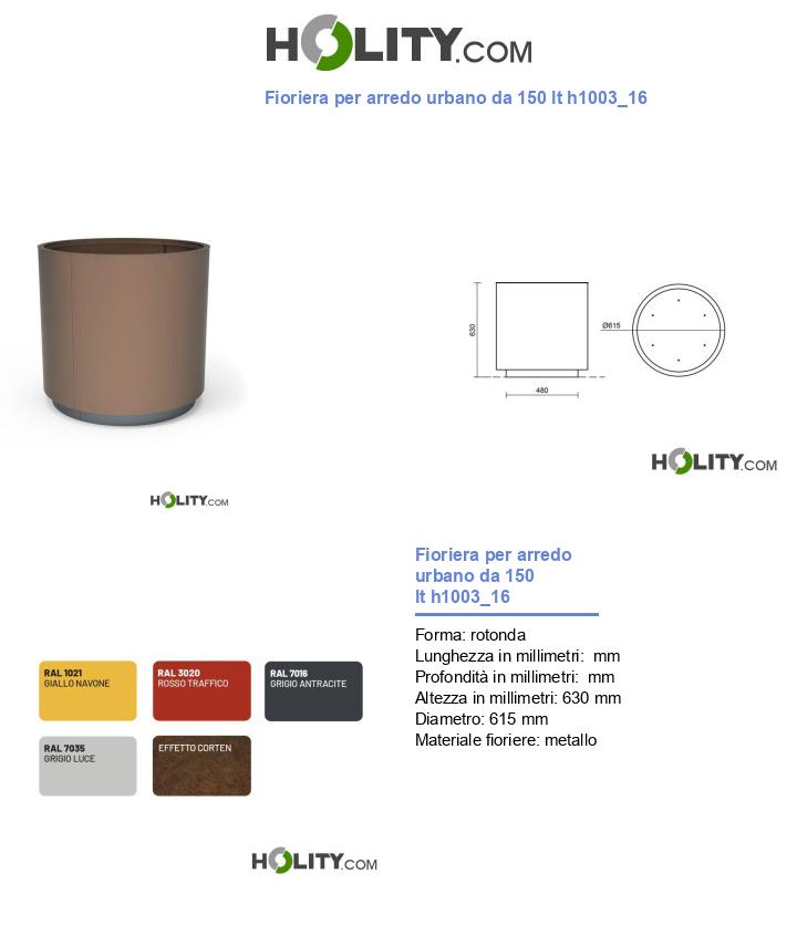 Fioriera per arredo urbano da 150 lt h1003_16