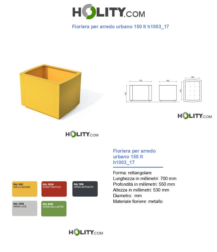 Fioriera per arredo urbano 150 lt h1003_17
