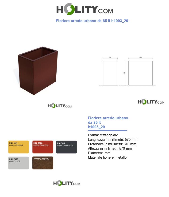 Fioriera arredo urbano da 85 lt h1003_20