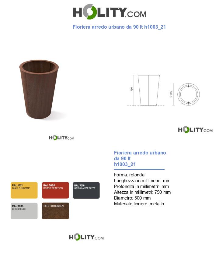 Fioriera arredo urbano da 90 lt h1003_21