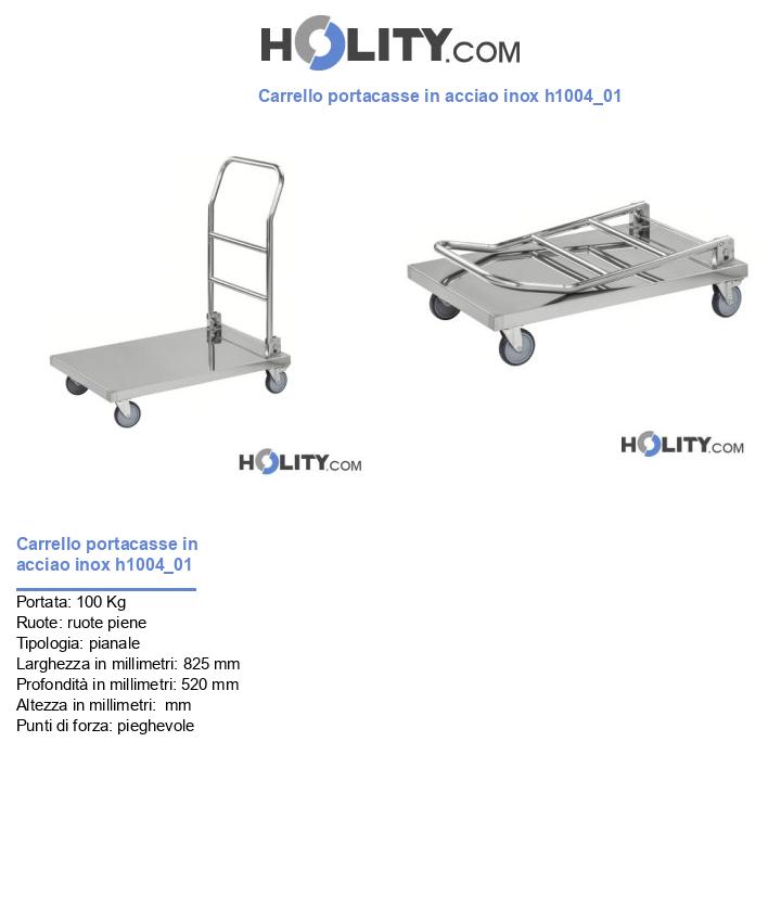 Carrello portacasse in acciao inox h1004_01