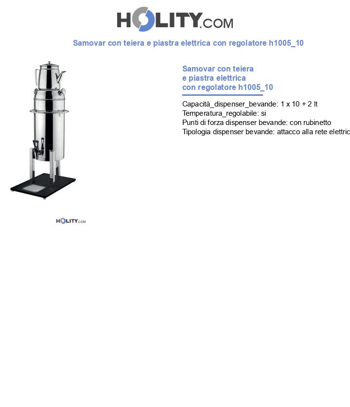 Samovar con teiera e piastra elettrica con regolatore h1005_10