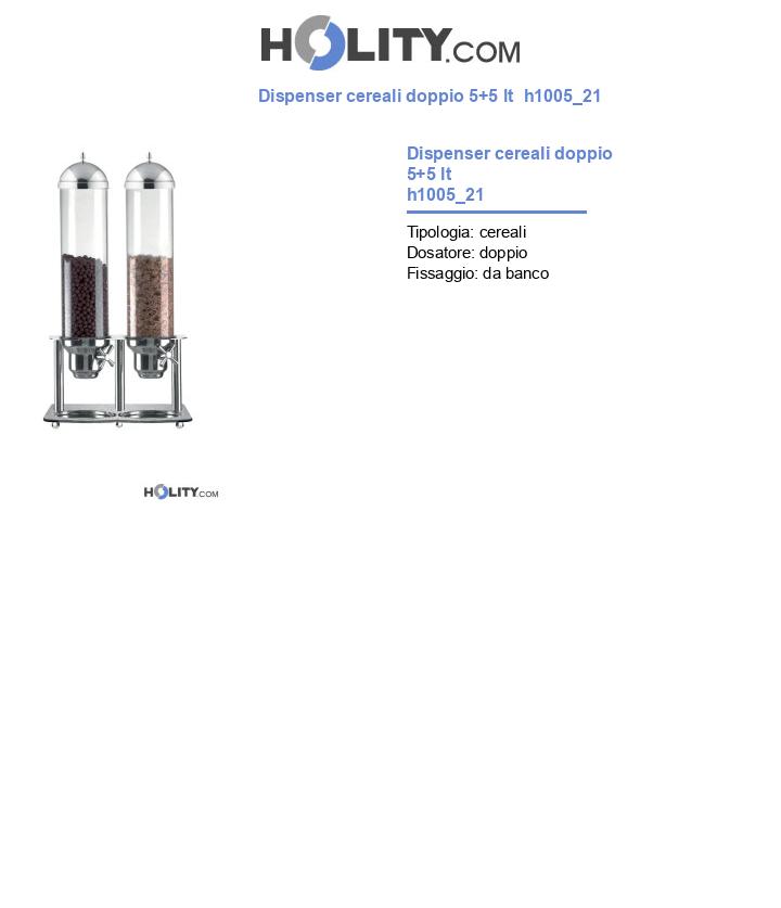 Dispenser cereali doppio 5+5 lt  h1005_21