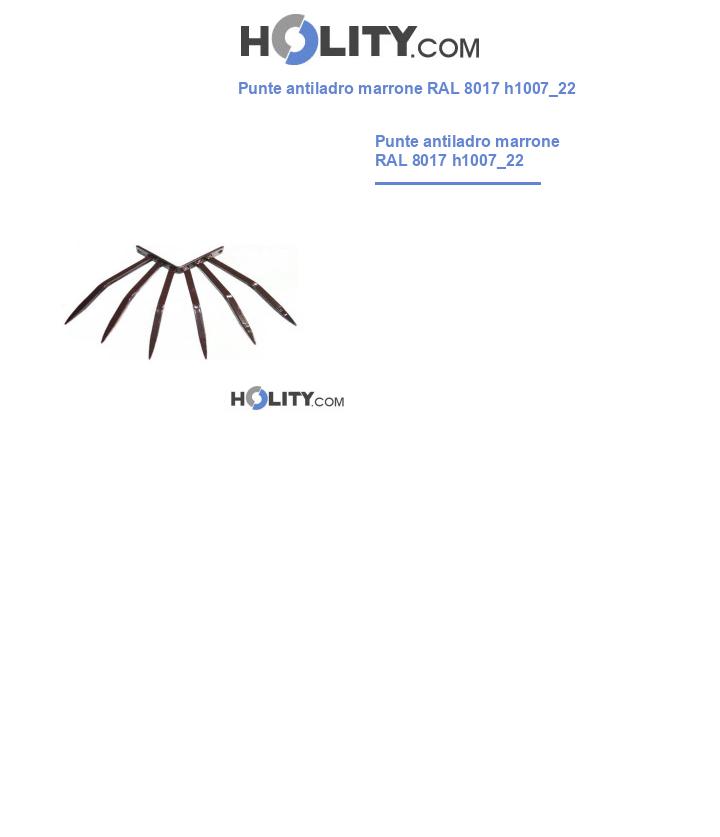 Punte antiladro marrone RAL 8017 h1007_22