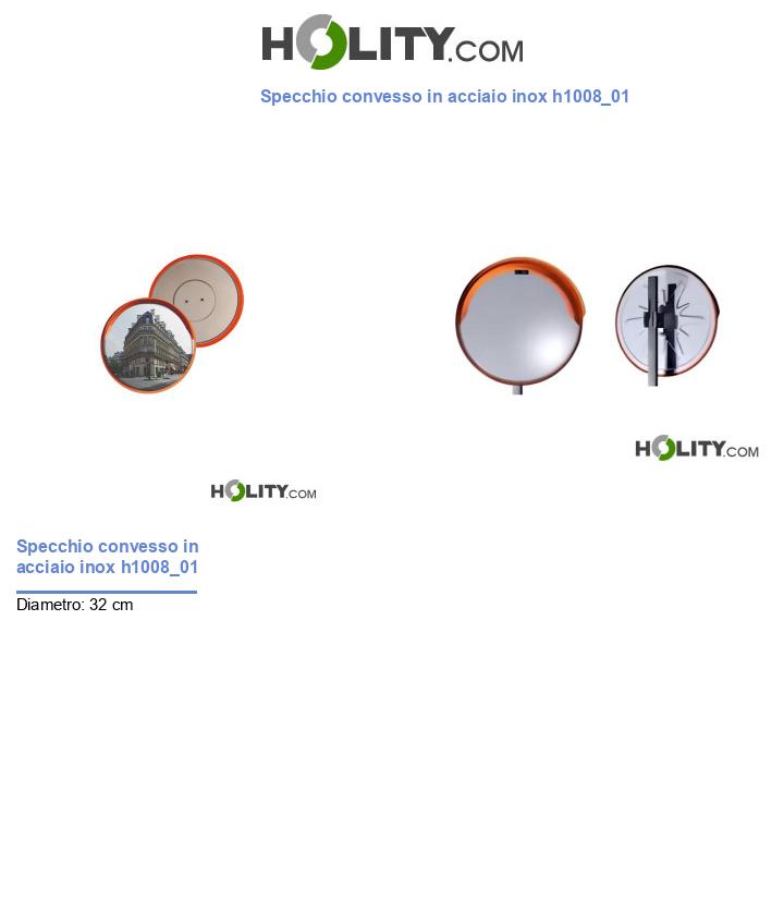 Specchio convesso in acciaio inox h1008_01