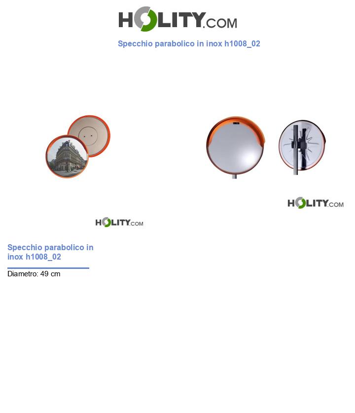 Specchio parabolico in inox h1008_02