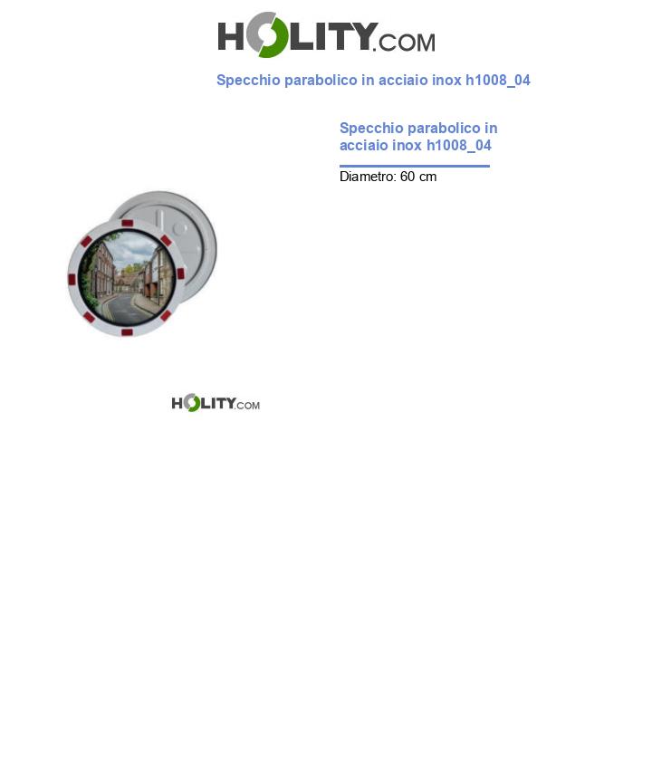 Specchio parabolico in acciaio inox h1008_04