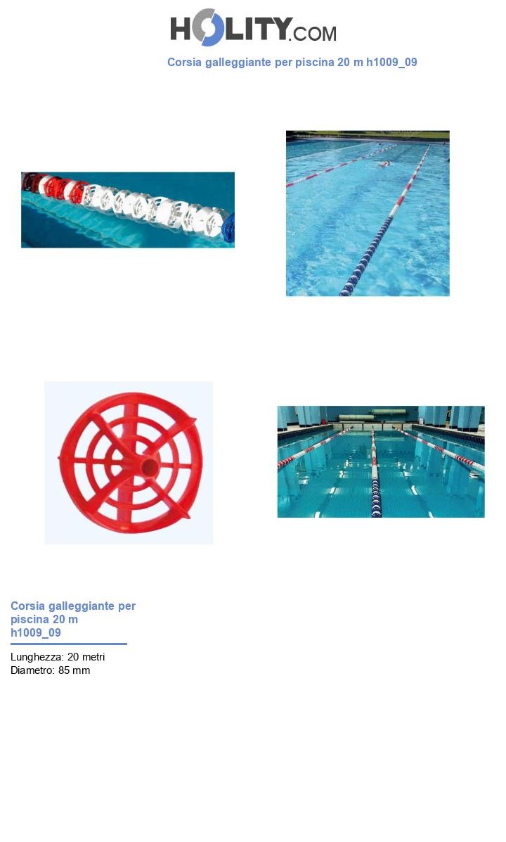 Corsia galleggiante per piscina 20 m h1009_09