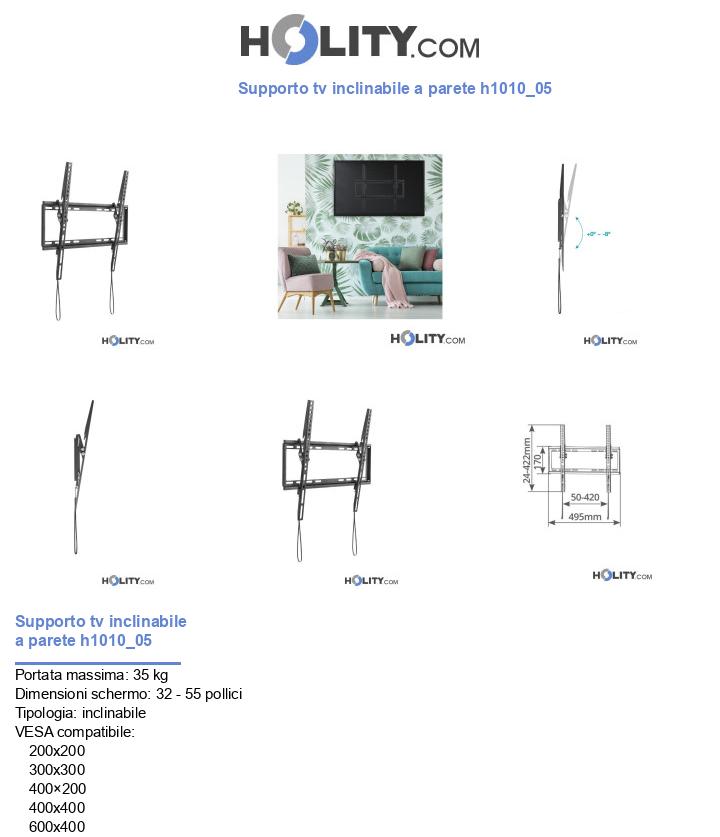 Supporto tv inclinabile a parete h1010_05