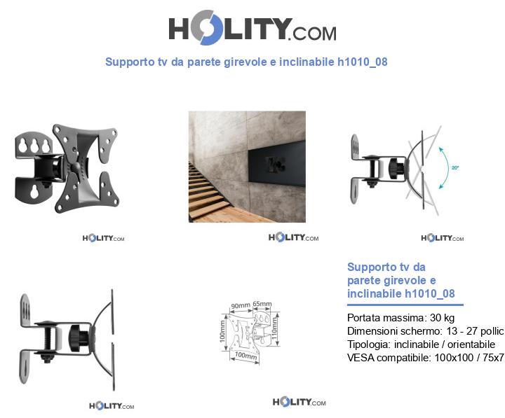 Supporto tv da parete girevole e inclinabile h1010_08
