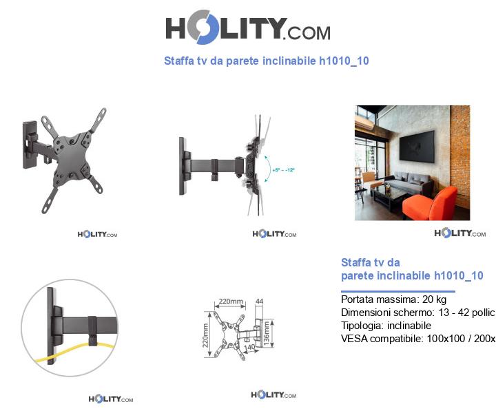 Staffa tv da parete inclinabile h1010_10