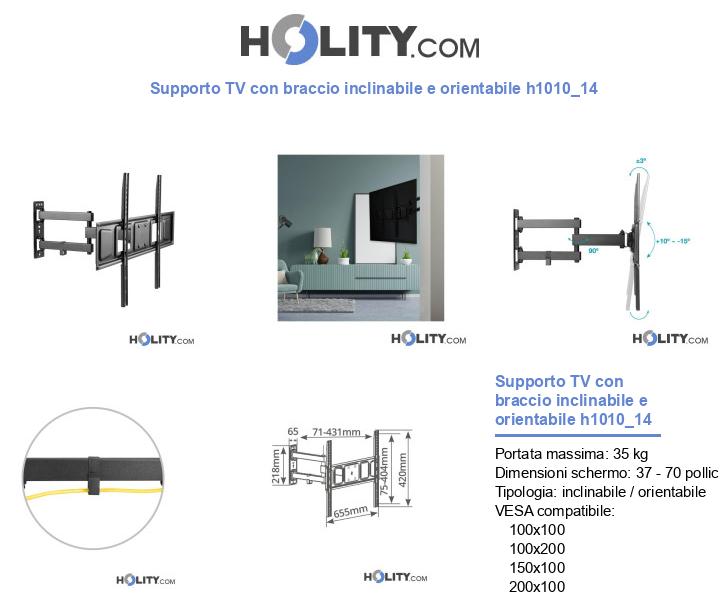 Supporto TV con braccio inclinabile e orientabile h1010_14