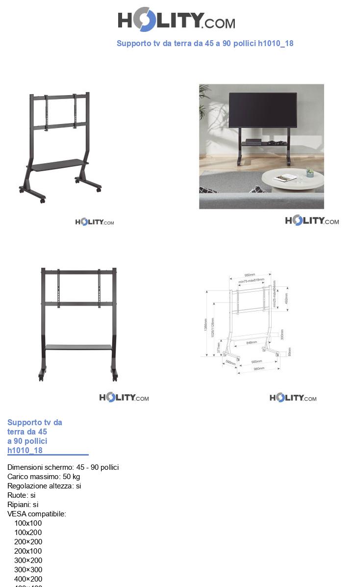 Supporto tv da terra da 45 a 90 pollici h1010_18