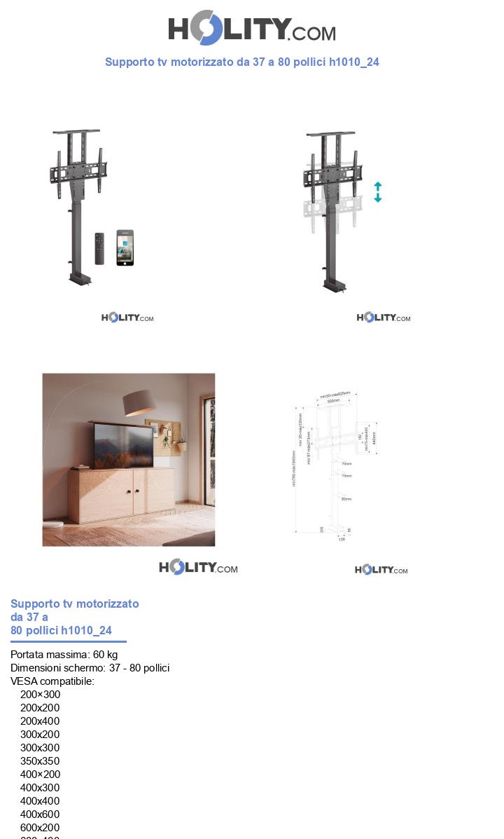 Supporto tv motorizzato da 37 a 80 pollici h1010_24