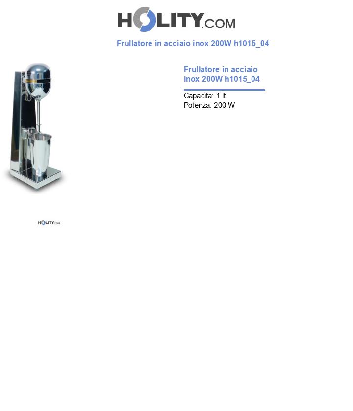 Frullatore in acciaio inox 200W h1015_04