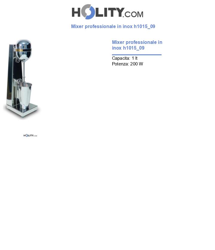 Mixer professionale in inox h1015_09