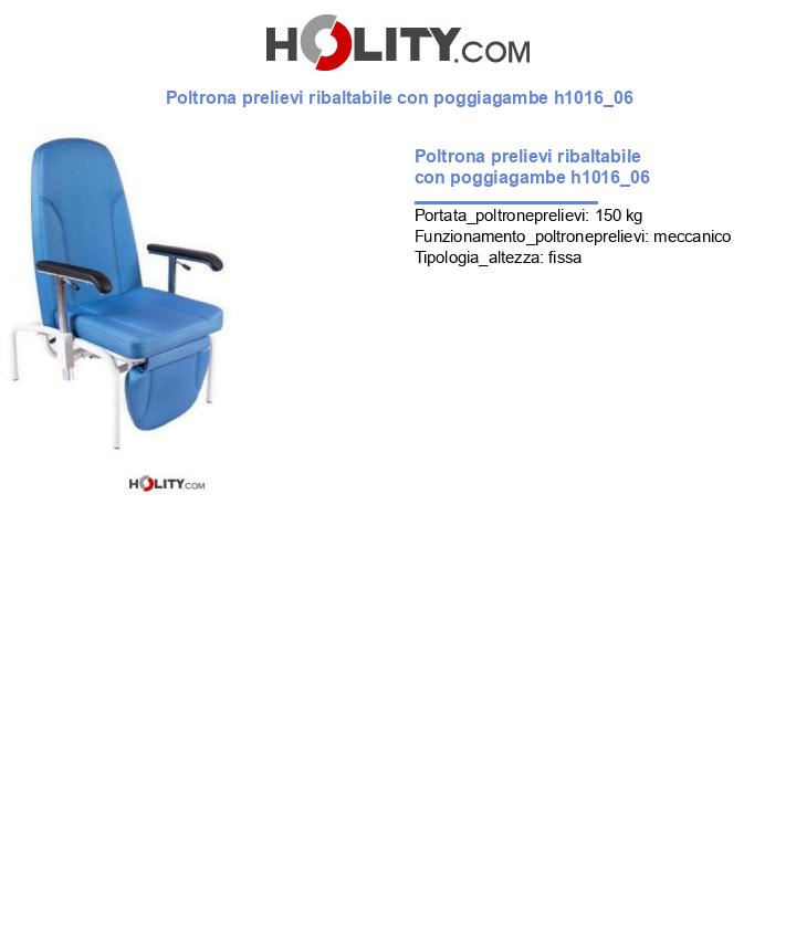Poltrona prelievi ribaltabile con poggiagambe h1016_06