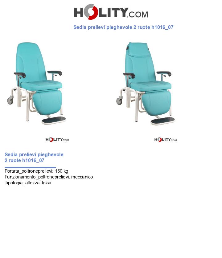 Sedia prelievi pieghevole 2 ruote h1016_07