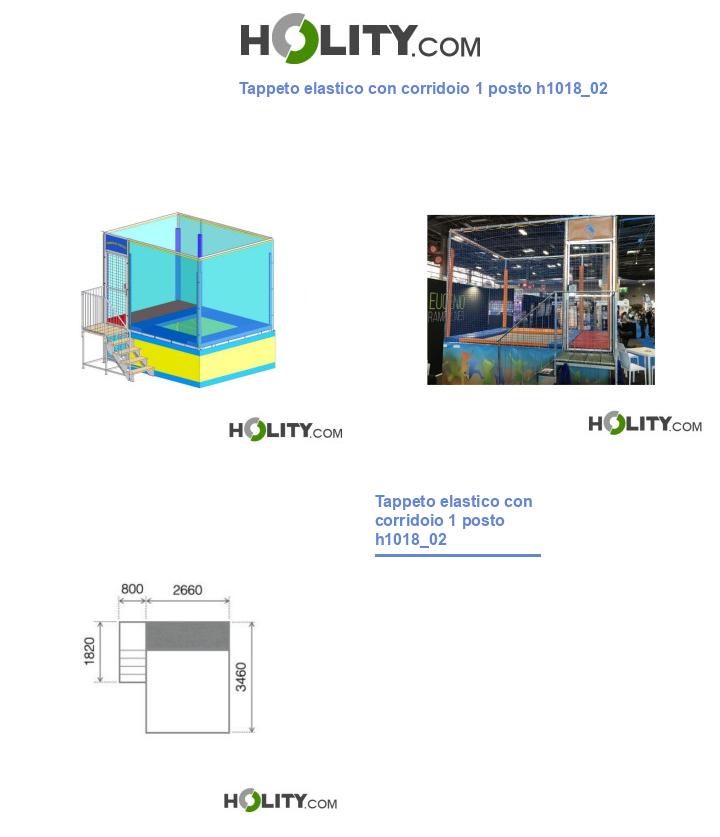 Tappeto elastico con corridoio 1 posto h1018_02