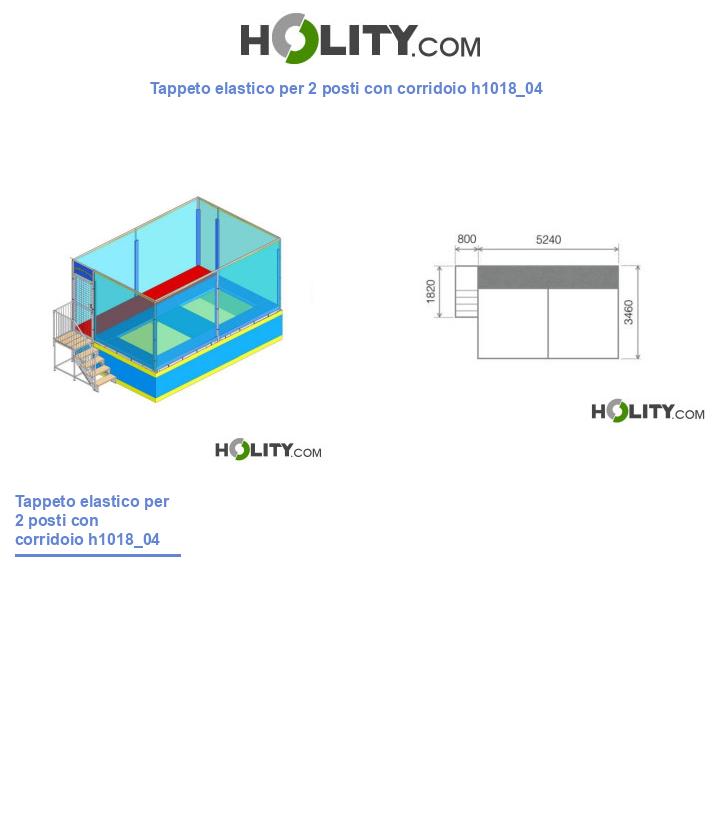 Tappeto elastico per 2 posti con corridoio h1018_04