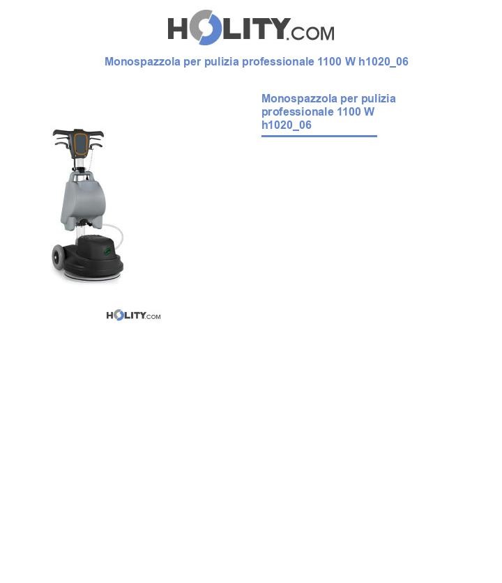 Monospazzola per pulizia professionale 1100 W h1020_06