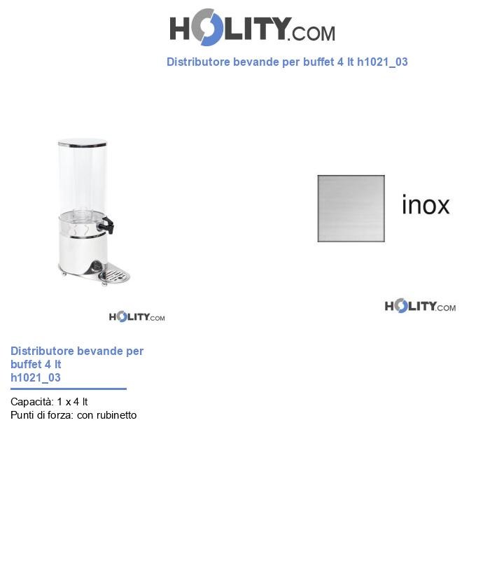 Distributore bevande per buffet 4 lt h1021_03