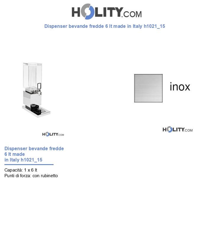 Dispenser bevande fredde 6 lt made in Italy h1021_15