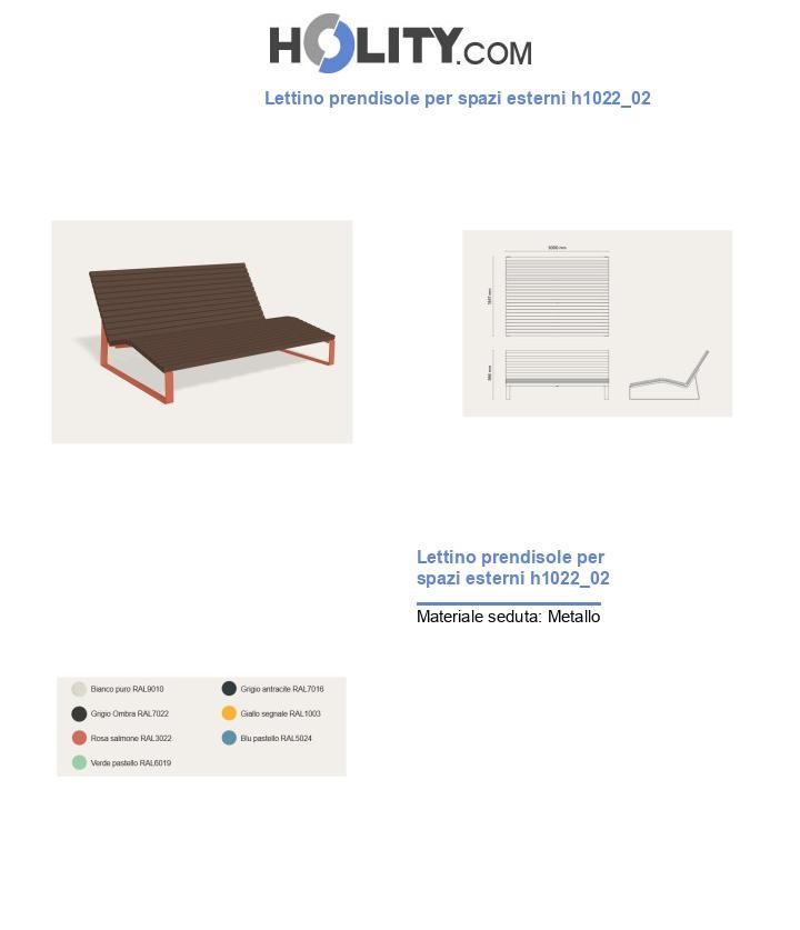 Lettino prendisole per spazi esterni h1022_02